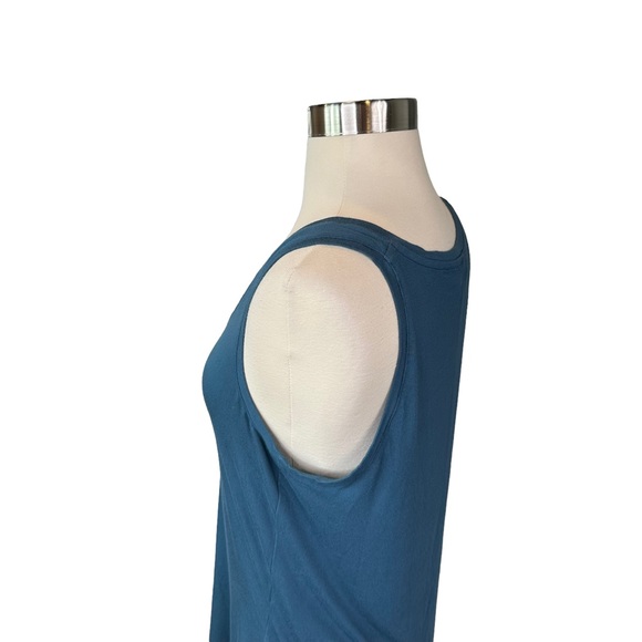 Babaton Artizia Tank Top Womens Sleeveless Stretch V Neck Blouse Blue Small - Picture 6 of 10